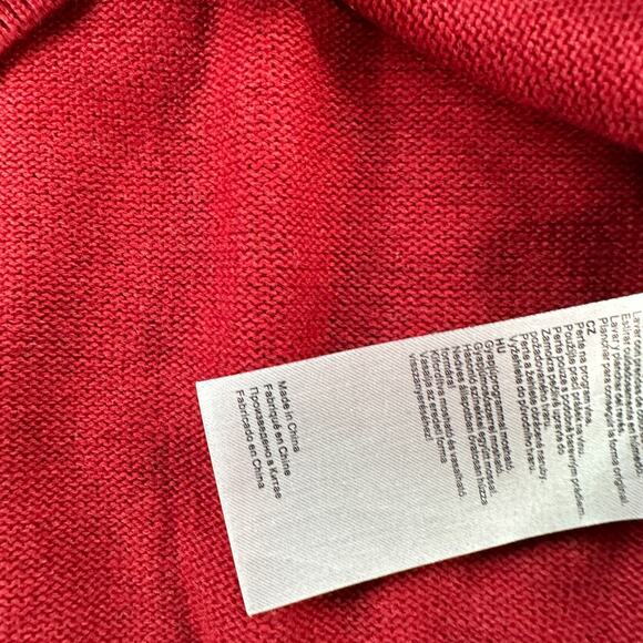 Fynch Hatton Sweater Mens XXL 2XL Red Supersoft Cotton V Neck Casual Pullover - Picture 6 of 11